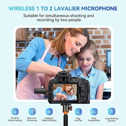 One by Two Lavalier Microphone for Everyday Audio Capture showing a mother and daughter cooking while recorded on a DSLR with clip-on lav mics
