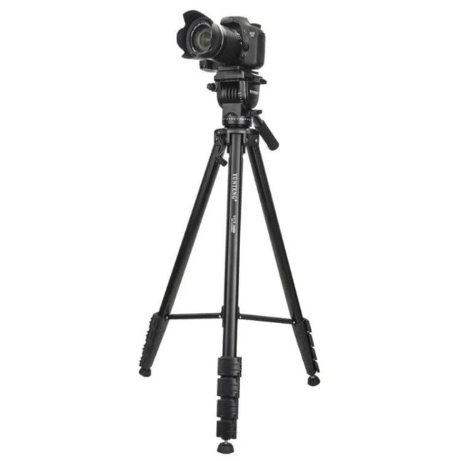 Yunteng Aluminum Tripod for Cameras with Adjustable Height - lightweight aluminum tripod with quick-release head for travel and stable low-light shots