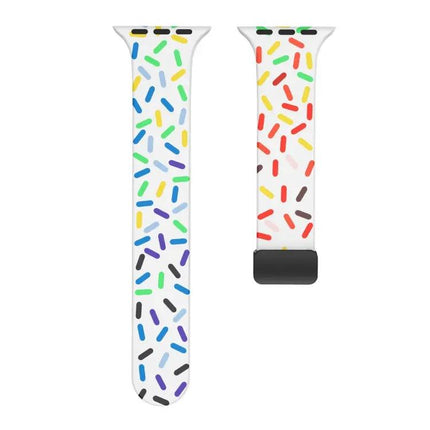 Rainbow Dots Silicone Magnetic Band For Apple Watch 41/49mm