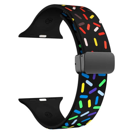 Rainbow Dots Silicone Magnetic Band for Apple Watch 40/45mm