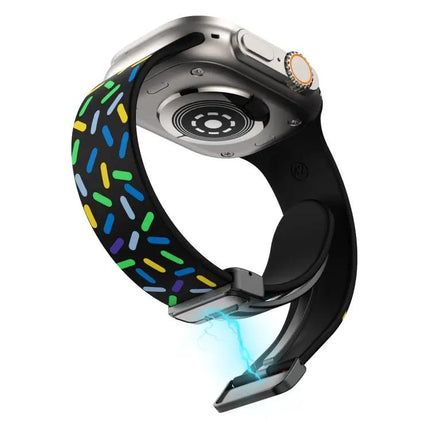 Rainbow Dots Silicone Magnetic Band for Apple Watch 40/45mm