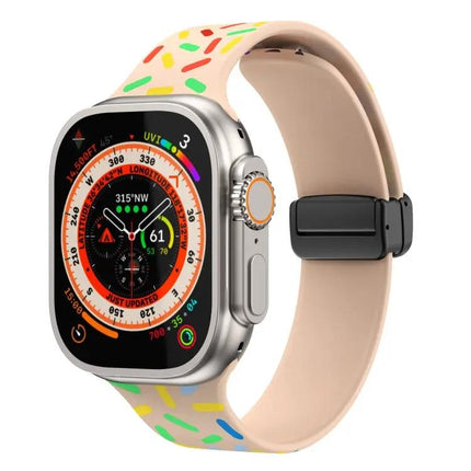 Apple Watch 38/40mm Magnetic Silicone Band Rainbow Dots