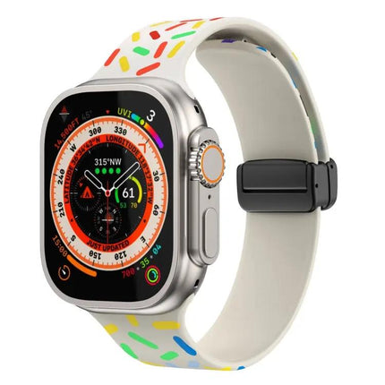 Apple Watch 38/40mm Magnetic Silicone Band Rainbow Dots