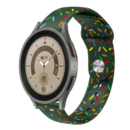 Rainbow Dot Silicone Sport Watch Band For Samsung 40/44mm