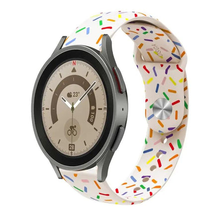 Rainbow Dot Silicone Sport Watch Band For Samsung 40/44mm