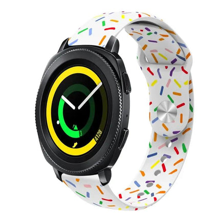Silicone Rainbow Buckle Watch Band For Samsung 40/44/41mm