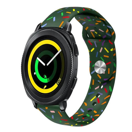 Silicone Rainbow Buckle Watch Band For Samsung 40/44/41mm