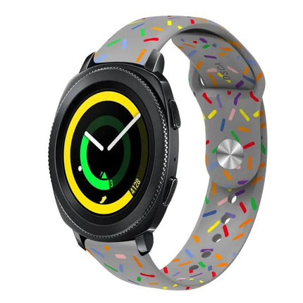 Silicone Rainbow Buckle Watch Band For Samsung 40/44/41mm