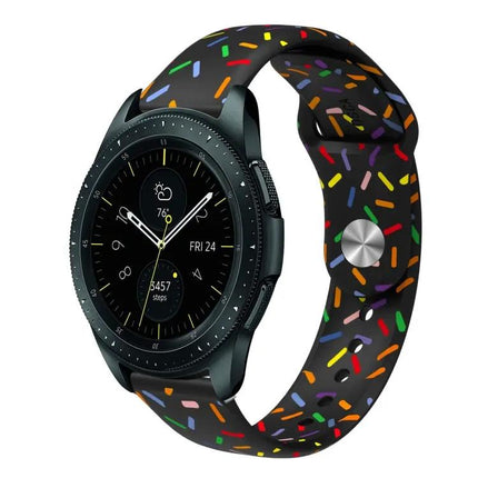 Silicone Rainbow Buckle Watch Band For Samsung 40/44/41mm
