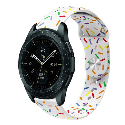 Silicone Rainbow Buckle Watch Band For Samsung 40/44/41mm
