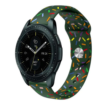 Silicone Rainbow Buckle Watch Band For Samsung 40/44/41mm