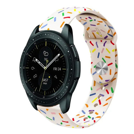 Silicone Rainbow Buckle Watch Band For Samsung 40/44/41mm