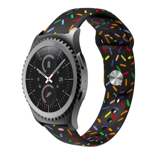 Rainbow Dot Silicone Sport Watch Band For Samsung 40/44mm