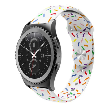Rainbow Dot Silicone Sport Watch Band For Samsung 40/44mm