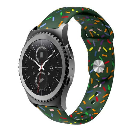 Rainbow Dot Silicone Sport Watch Band For Samsung 40/44mm