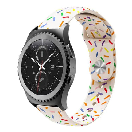 Rainbow Dot Silicone Sport Watch Band For Samsung 40/44mm