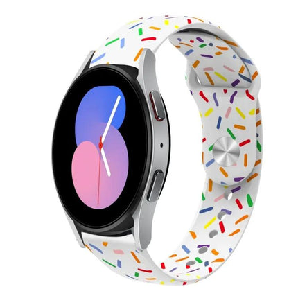 Rainbow Dot Silicone Sport Watch Band For Samsung 40/44mm