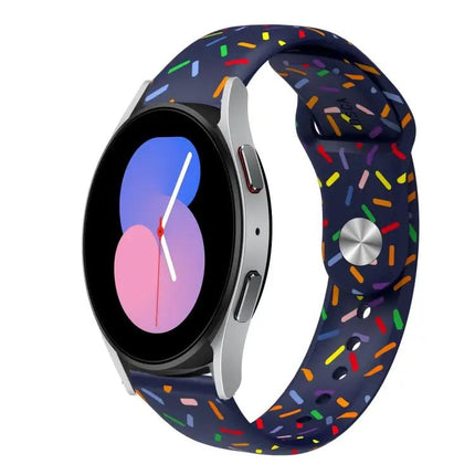 Rainbow Dot Silicone Sport Watch Band For Samsung 40/44mm