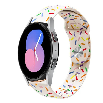 Rainbow Dot Silicone Sport Watch Band For Samsung 40/44mm