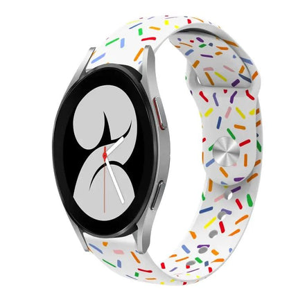 Silicone Rainbow Buckle Watch Band For Samsung 40/44/41mm