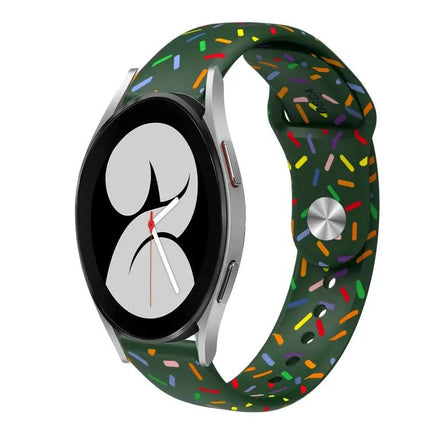 Silicone Rainbow Buckle Watch Band For Samsung 40/44/41mm