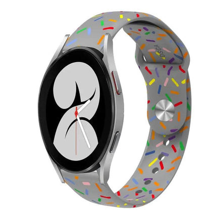 Silicone Rainbow Buckle Watch Band For Samsung 40/44/41mm