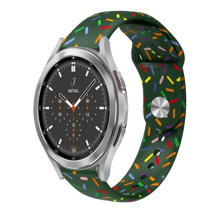 Rainbow Dot Silicone Sport Watch Band For Samsung 40/44mm