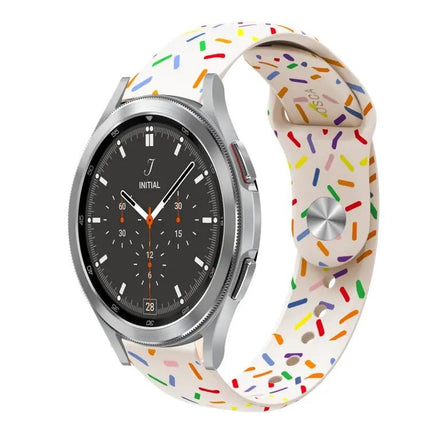 Rainbow Dot Silicone Sport Watch Band For Samsung 40/44mm