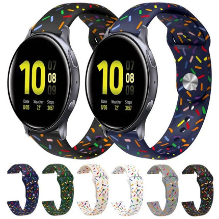 Rainbow Dot Silicone Sport Watch Band For Samsung 40/44mm