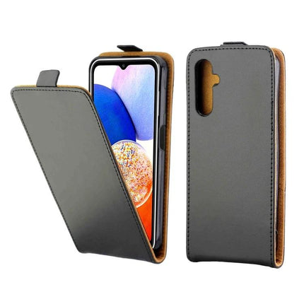 Leather Flip Case For Everyday Phone Protection with slim black leather flip cover, magnetic snap and full screen protection