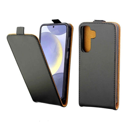 Leather Flip Case For Everyday Phone Protection - slim leather flip cover shielding phone from scratches and minor drops