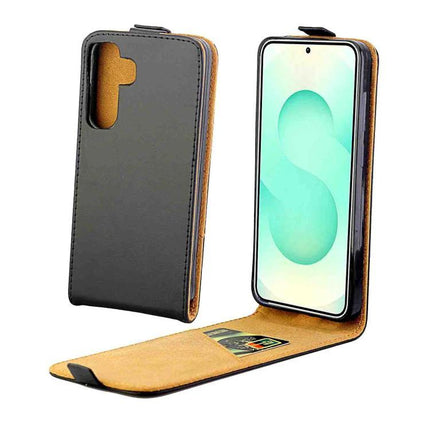 Leather Flip Case For Everyday Phone Protection with slim leather flip cover, card pocket and magnetic snap for screen protection