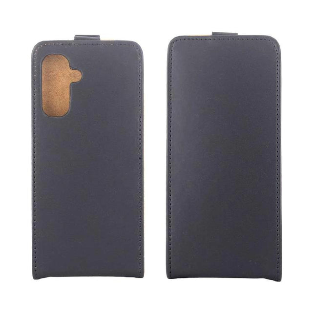 Leather Flip Case For Everyday Phone Protection slim leather flip cover with rear camera cutout and magnetic snap closure