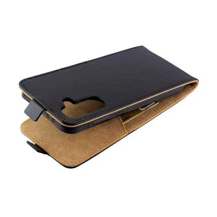 Leather Flip Case For Everyday Phone Protection - slim leather flip cover with card slots and snap closure for daily commuting and screen protection