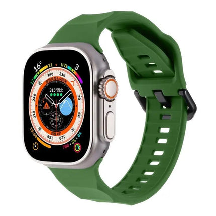 Ripple Silicone Sports Watch Band For Apple Watch 45mm