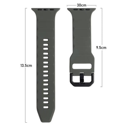 Silicone Ripple Sports Watch Band For Apple Watch 45mm