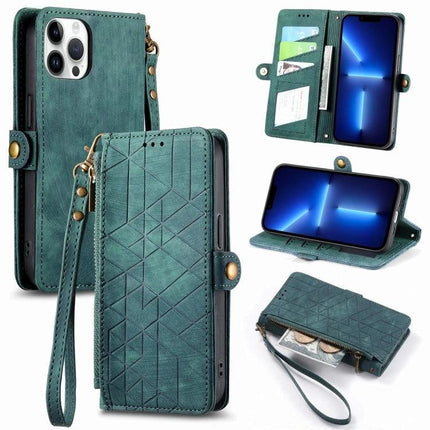Phone Case With Wallet Card Slot teal wristlet wallet case with card slots, kickstand and zippered coin pocket