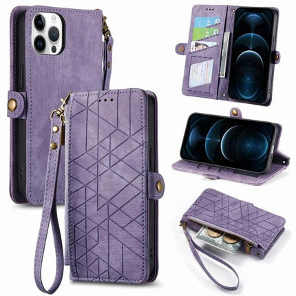 Leather Phone Case With Wallet For Everyday Essentials - purple PU leather wallet case with card slots, wrist strap, and stand for phone protection