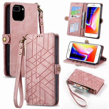 Leather Phone Case With Card Slot For Daily Essentials Ideal For On The Go Errands - pink PU leather wallet case with wrist strap, card slots and stand