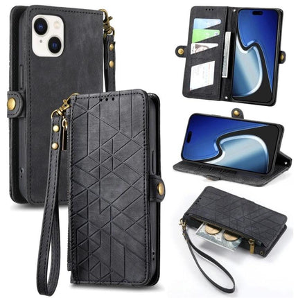 Wallet-Integrated Phone Case With Card Slots For Daily Essentials - black leather wristlet case with multiple card slots and cash compartment