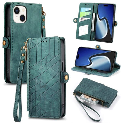 Wallet-Integrated Phone Case With Card Slots For Daily Essentials - teal leather wallet phone case with multiple card slots, cash compartment and wrist strap