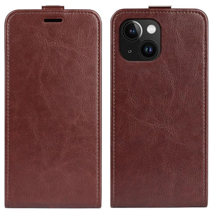 Essential Phone Case With Card Holder brown PU leather folio case with card slot and camera cutout