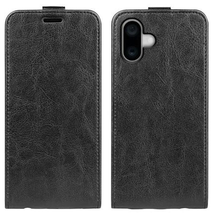 Essential Phone Case With Card Holder in black PU leather folio with rear camera cutout and card slot, protective TPU inner shell