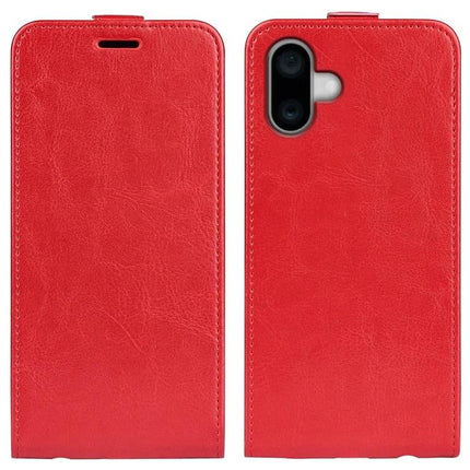 Essential Phone Case With Card Holder red PU leather folio case front and back view