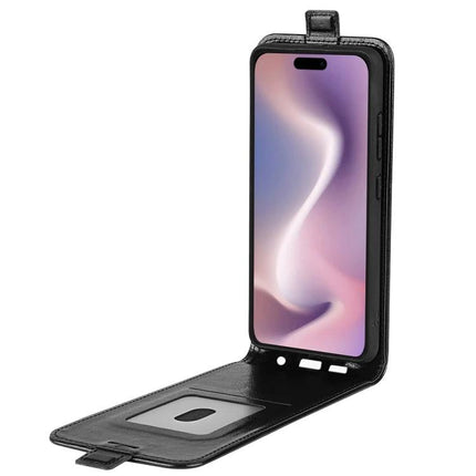 Essential Phone Case With Card Holder showing black PU folio design with card slot and magnetic closure