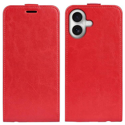 Essential Leather Flip Case With Card Slot red leather-like PU wallet case with front cover and rear camera cutout