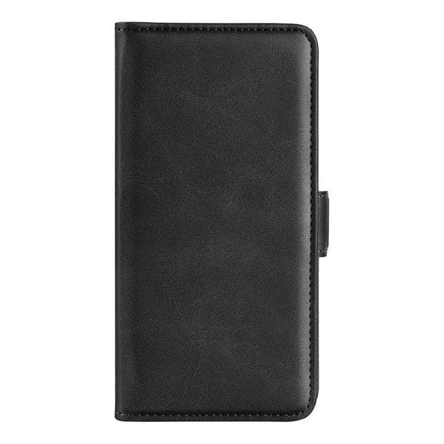 Leather Phone Case for Daily Carry black PU wallet-style phone case with card slot and slim protective cover