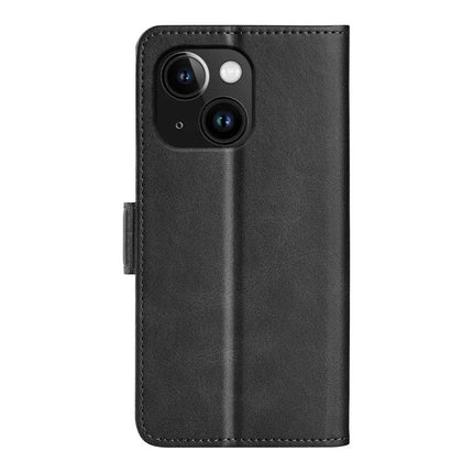 Leather Phone Case for Daily Carry black PU folio with card slot, slim TPU protection for commute and everyday use