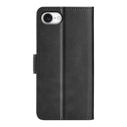 Leather Flip Case for Daily Phone Protection and Card Storage - slim black PU wallet with card slot, TPU corner protection and horizontal viewing