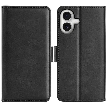 Leather Flip Case for Daily Phone Protection and Card Storage in black PU with TPU corner protection, flip cover and horizontal viewing